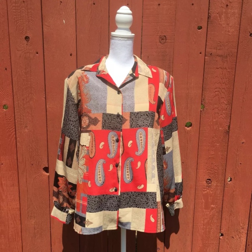 🛍 10 for $20 Alia Tunic Paisley Blouse 16